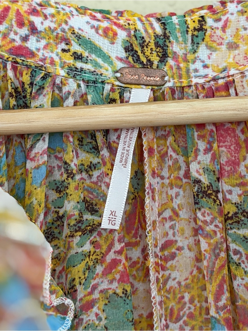 Free People | Feeling Groovy Maxi Dress Floral Orange - Size XL - Picture 7 of 7